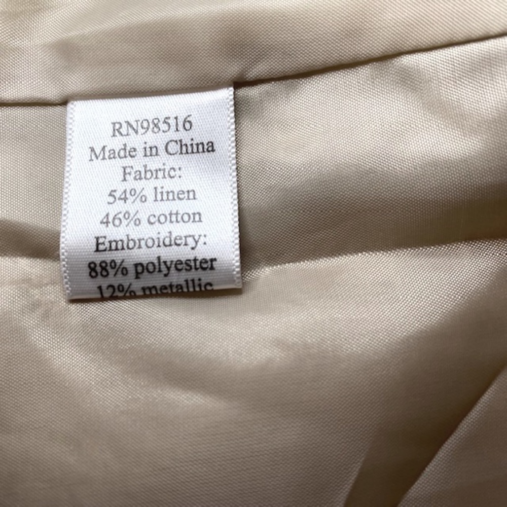 Coldwater Creek Linen Embroidery Blazer Size M - Picture 7 of 8